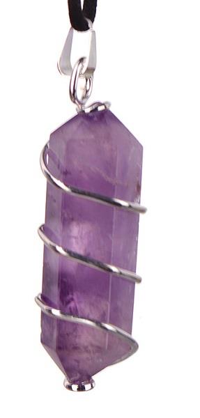 Pendant Amethyst Point Wrapped