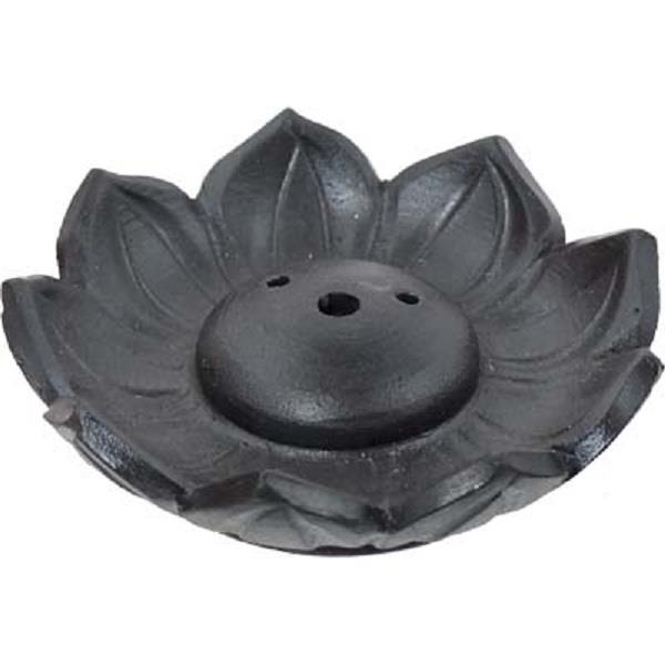 Incense Burner Balck Lotus Ceramic