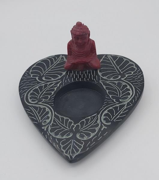 Candle Holder Soapstone Buddha