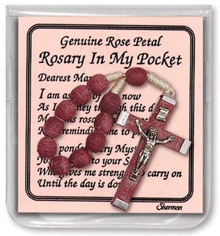 Pocket Rosary Rose Scented