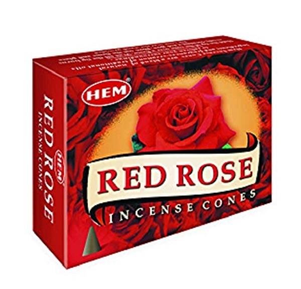 Hem Incense Cones Red Rose 10pcs
