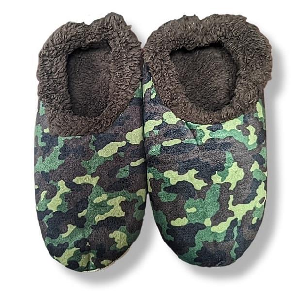 Snoozies Mens Green Camo Small