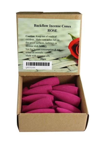 Backflow Incense Cones Rose 20pcs | Earthworks