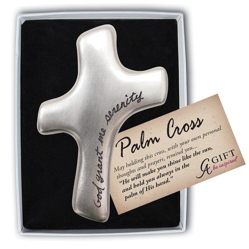 Cross Metal Palm Serenity Prayer | Earthworks 