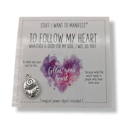 Manifestation Card & Tokens Follow my Heart| Earthworks