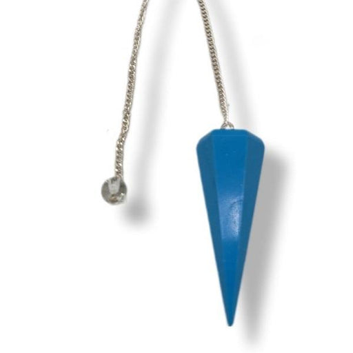 Pendulum Dyed Howlite Faceted | Earthworks