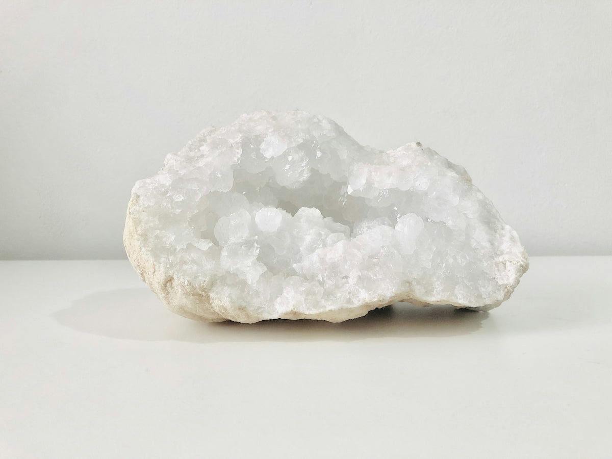white geode rock