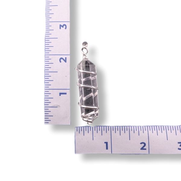 Pendant Quartz Crystal Point Wrapped