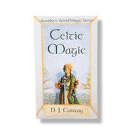Book cover of 'Celtic Magic' by D.J. Conway from Llewellyn's World Magic Series on a white background.