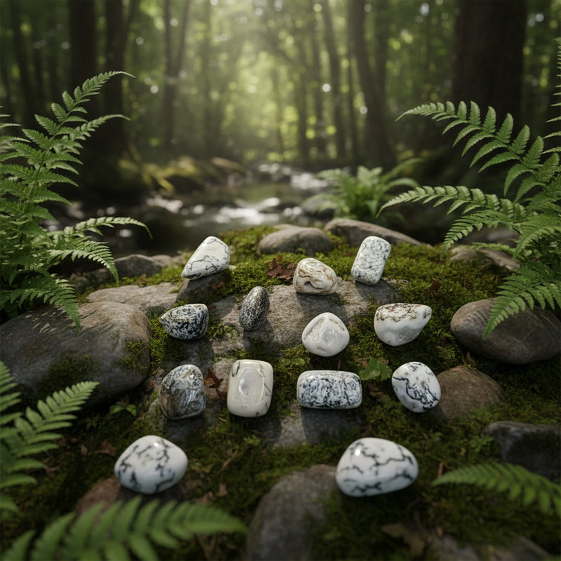 Tree Agate in a forest setting 
