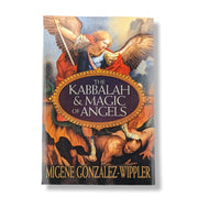 Book cover of 'The Kabbalah & Magic of Angels' with an angelic illustration on a white background