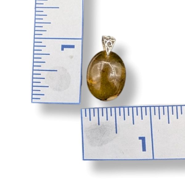 Pendant Amber with Sterling Silver Bail