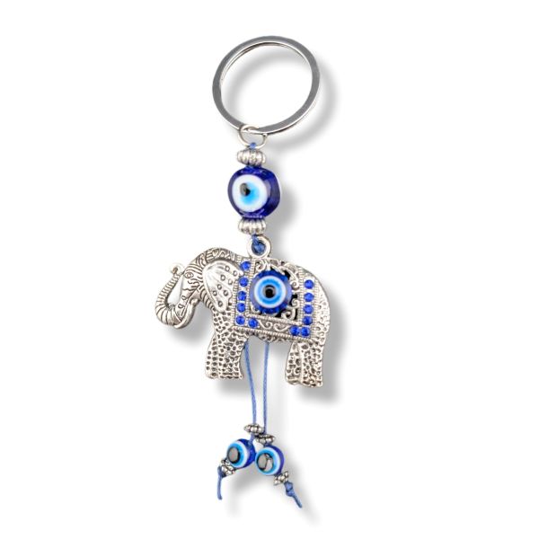 Evil Eye Keychain Lucky Elephant