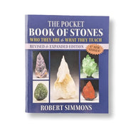 Book titled 'The Pocket Book of Stones' by Robert Simmons on a white background