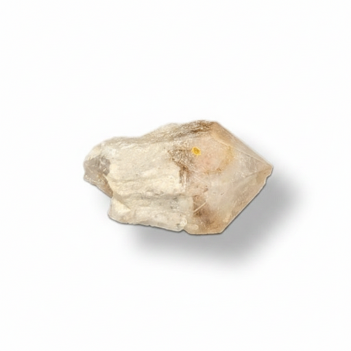 Raw crystal on a white background