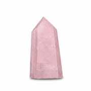Pink crystal tower on a white background