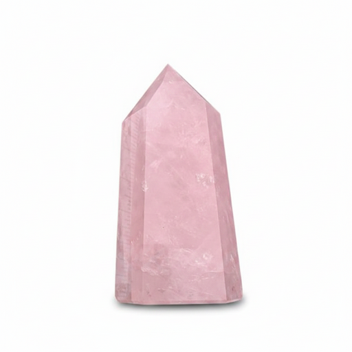 Pink crystal tower on a white background