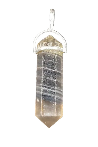 Pendant Fluorite Point with a Sterling Silver Bail