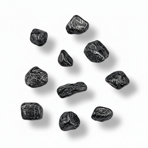 Black stones on a white background