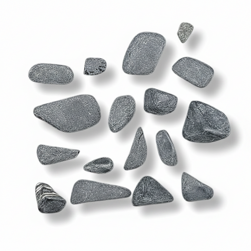 Black Jade tumbled on a white background
