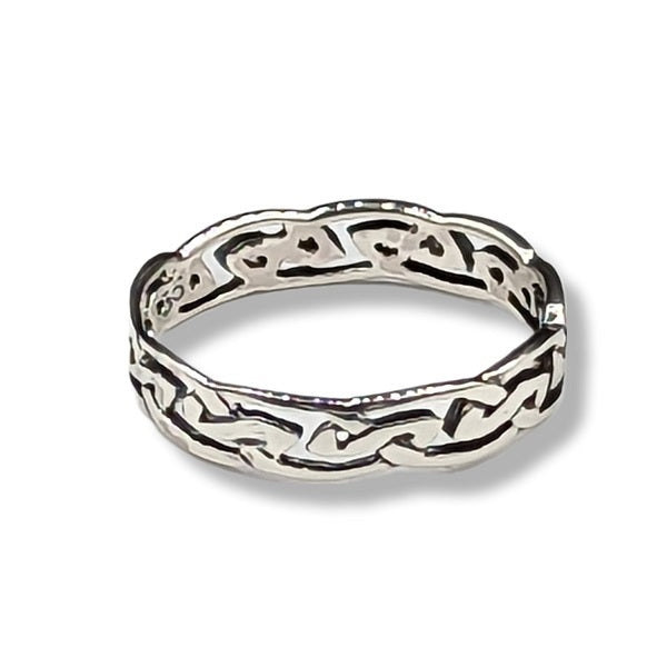 Ring Celtic Thin Band Sterling Silver