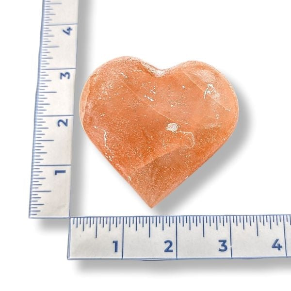 Orange Selenite Heart