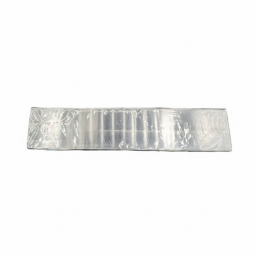 A white selenite ruler 6-inches long  on a white background