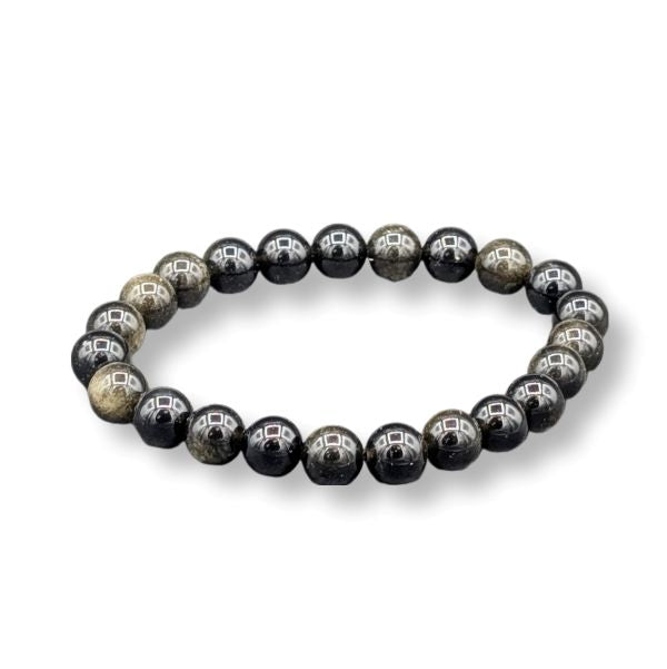 8mm Bracelet Goldsheen Obsidian