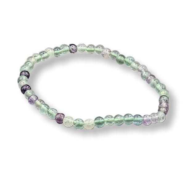 4mm Rainbow Fluorite Bracelet
