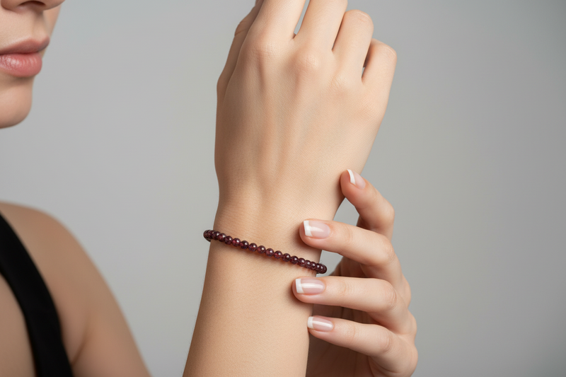 4mm Garnet Bracelet