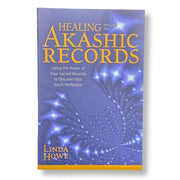 Book cover of 'Healing through the Akashic Records' by Linda Howe with a blue and purple design.