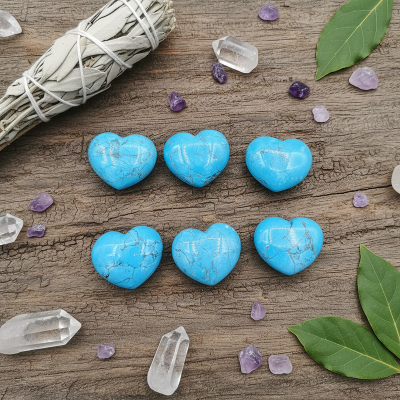 Rocks Dyed Howlite Heart