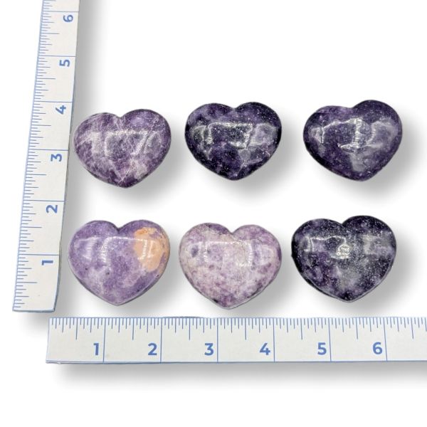 Rocks 45mm Puffy Heart Lepidolite
