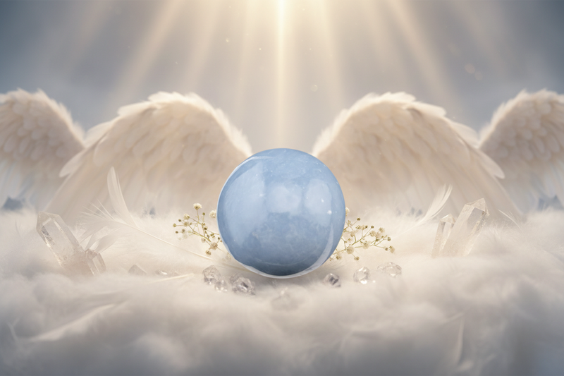 Rocks Angelite Sphere