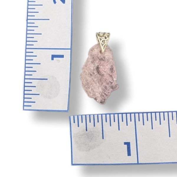 Pendant Morganite with a Sterling Silver Bail