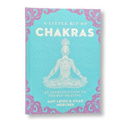 Book cover of 'A Little Bit of Chakras' with decorative elements on a white background
