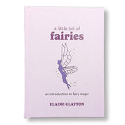 Book titled 'a little bit of fairies' by Elaine Clayton on a white background