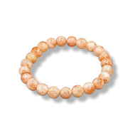 Beaded bracelet with a white background