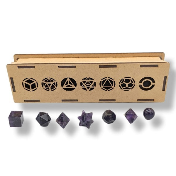 Rocks Amethyst Sacred Geometry Set