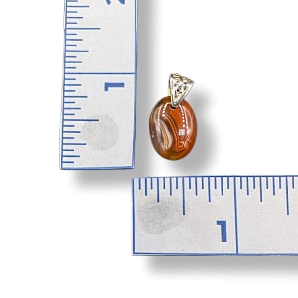 Pendant Red Lace Agate with Bail