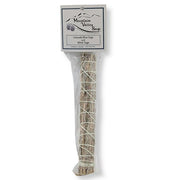 White sage stick in packaging with 'Mountain Valley Sage' label on a white background