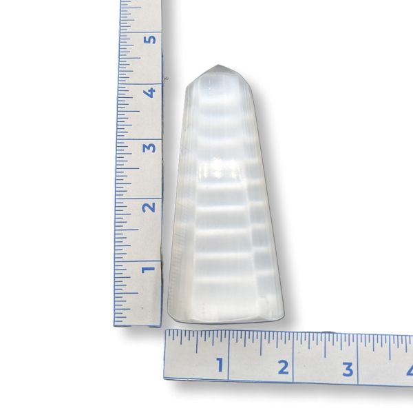 Rocks Selenite Obelisk Hexagon Base