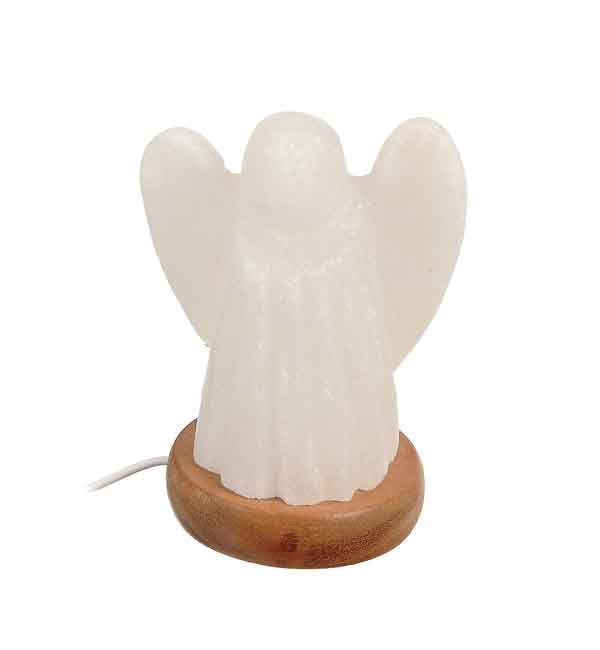 Rocks Himalayan Salt Crystal Angel Lamp USB White