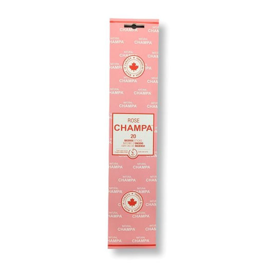 Champa Rose Champa incense packaging on a white background