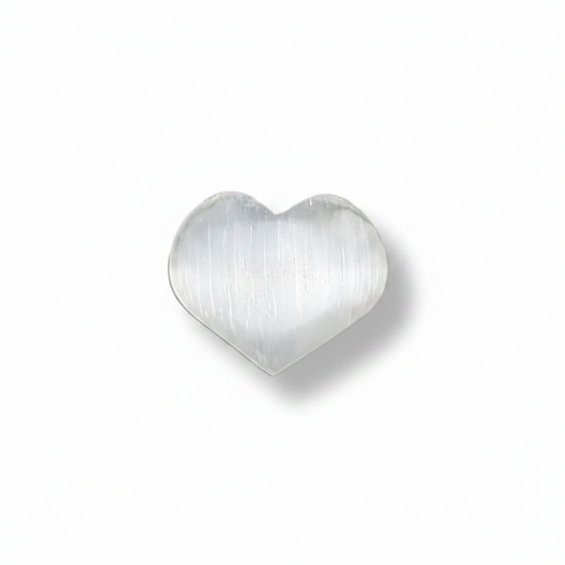 Rocks Selenite Heart Baby Size