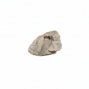 Raw brookite in quartz on a white background