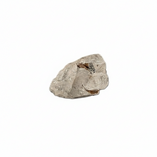 Raw brookite in quartz on a white background