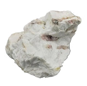 White and pink mineral rock on a white background