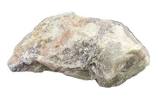 Raw stone sample on a white surface