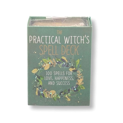 Card deck packaging titled 'The Practical Witch's Spell Deck' on a white background
